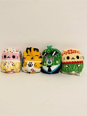 Cats vs Pickles Kittens Gherkins Beanbag Lot Plush Stuffed Toy 3” Toys